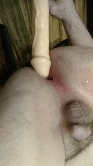 Crossdresser teen play with anal dildo