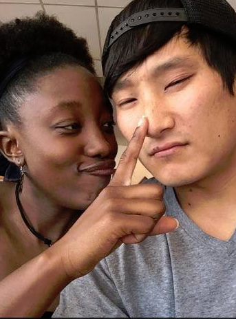 Asian kiss black women ambw