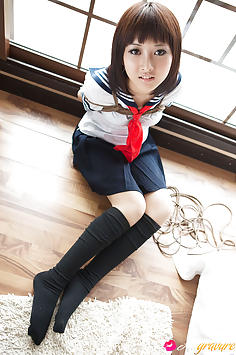 best of Schoolgirl giving handjob japanese sailor uniform