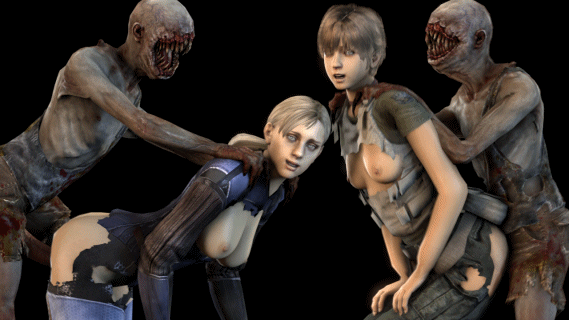 Jill valentine surrounded zombies