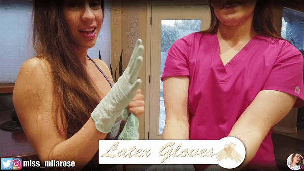 Femdom nurse latex gloves extreme edging