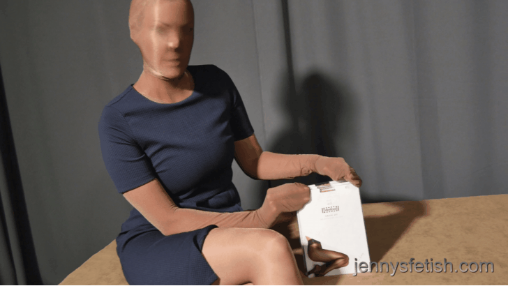 VP reccomend pantyhose face encasement model transforms into