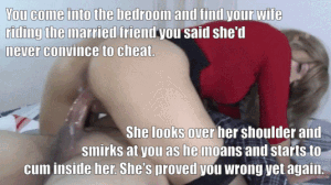 Convincing cuckold fuck again with hard xxx pic