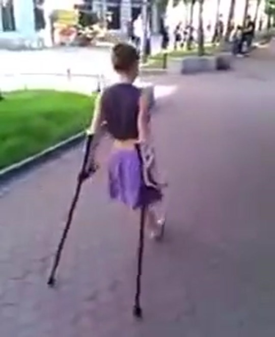 German amputee crutches