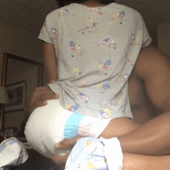 Baby floods diaper