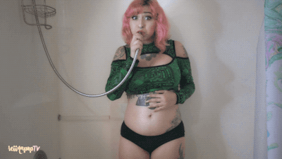 Chugging from shower hose giant belly