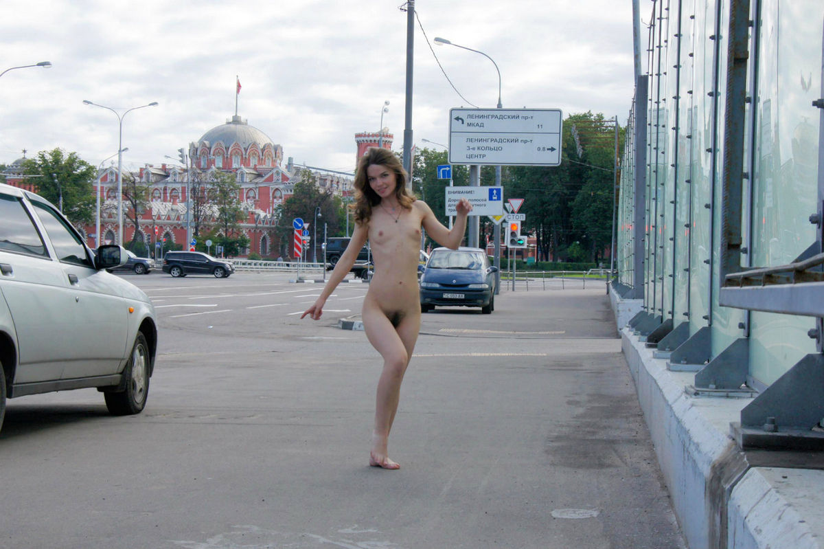 russian babe in public street -bymonique