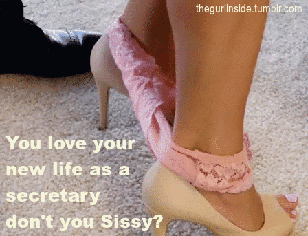 Crossdresser pink toes heels
