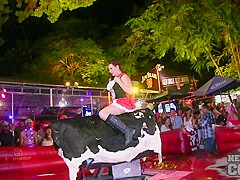 Naked bull riding sluts fantasy fest