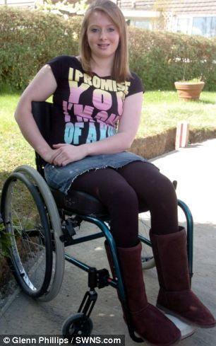 Paraplegic latin wheelchair girl dancing