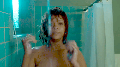 Rihanna butt naked shower