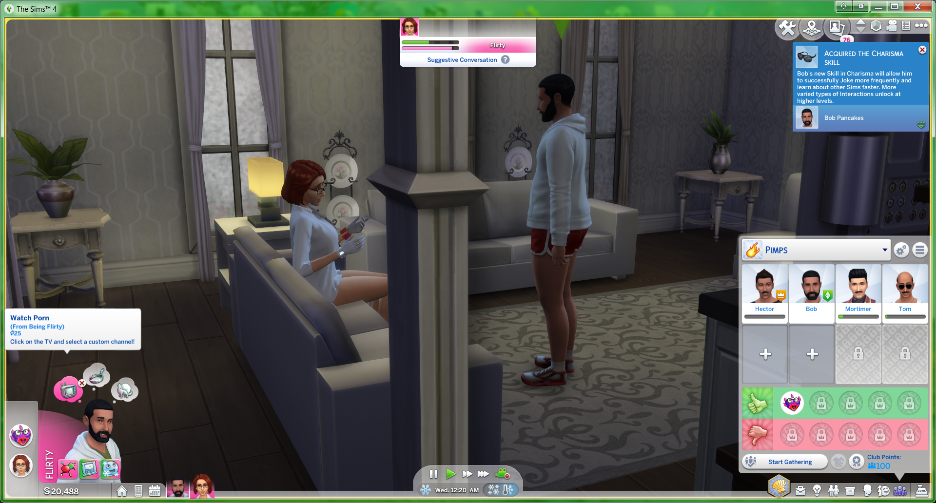 Sims movie things happen while watching