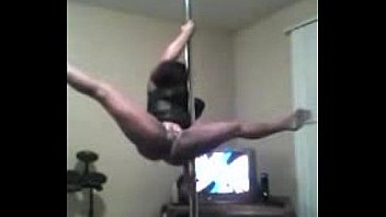 Stripper shaking dancing pole camera