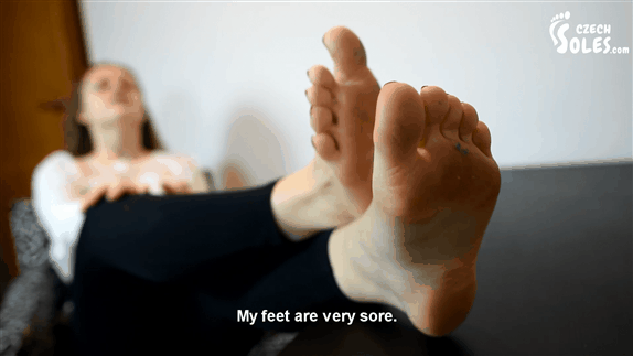 best of Feet sexy tired using footjob with